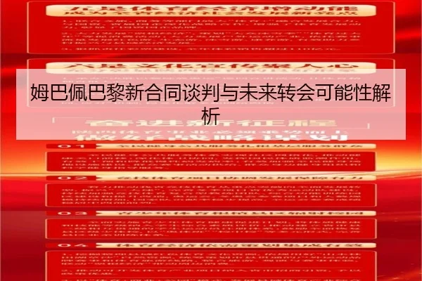 姆巴佩巴黎新合同谈判与未来转会可能性解析
